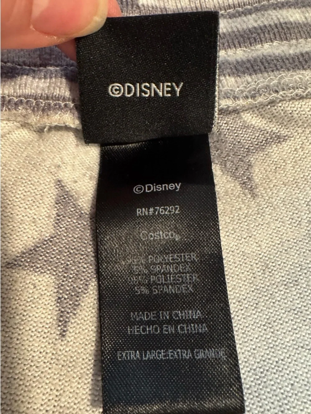Disney Store Women's lounge Pajama Set Gray Star and Mickey Mouse - XL - Picture 9 of 10